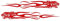 ihreesy Auto Karosserie Dekoration Aufkleber, 2 Stück Auto Aufkleber Totem Flamme Tiger Kreative Universal PVC Wasserdichte Aufkleber Kofferraum Aufkleber Geeignet für Auto Motorrad, 20cm x 3cm,Rot