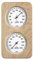 TFA Dostmann Higrómetro térmico para sauna sintético resistente al calor, madera maciza, 131 x 34 x 240 mm (Helsinki (roble))