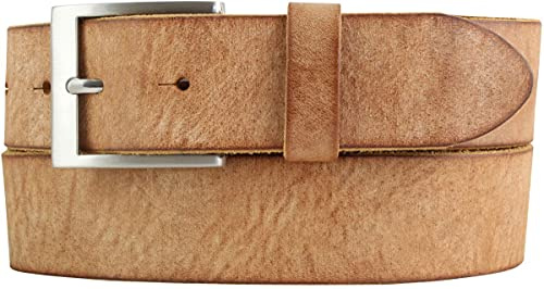 BELTINGER Herren-Gürtel aus weichem Vollrindleder Vintage-Look 4 cm | Jeans-Gürtel für Herren 40mm | Ledergürtel Used-Look