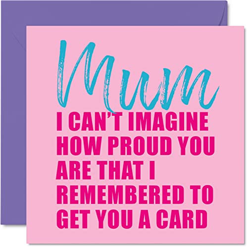 Stuff4 Lustige Geburtstagskarte Mama – I Remembered – unhöfliche Geburtstagskarte Mütter Geburtstagskarten Geschenke 145 mm x 145 mm Witz Humor Muttertagsgrußkarten Mama Mama Mama Mama Mama Mama