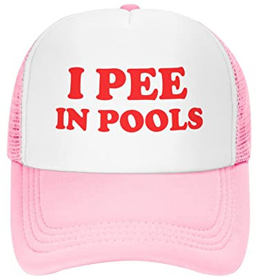 Unisex I Pee in Pools Hut Baseball Cap Snapback Hüte Verstellbare Kappe, rosa 1, Einheitsgröße