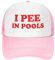 Unisex I Pee in Pools Hut Baseball Cap Snapback Hüte Verstellbare Kappe, rosa 1, Einheitsgröße