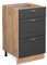 Vicco Mueble bajo de Cocina Fame-Line, Antracita-Oro/Roble Dorado, 50 cm sin encimera