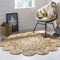 Vipanth Exports Juteteppich, natürlich, handgeflochten, Kreis-Design, runder Teppich für Wohnzimmer (Beige, 300 x 300 cm rund)