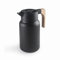 LACOR - 62598 - Thermos Flask for Liquids in Black, Cold and Heat, Polypropylene, Double Wall with Glass Layer Inside, Insulating Cap, Capacity: 1 L, Black
