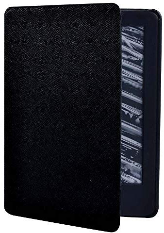 WunM Studio Coque pour Kindle Paperwhite 10e génération / 10 génération 2018 - Housse Fine et légère avec réveil Automatique Compatible avec Amazon Kindle Paperwhite Version 2019 2020, Noir Pur