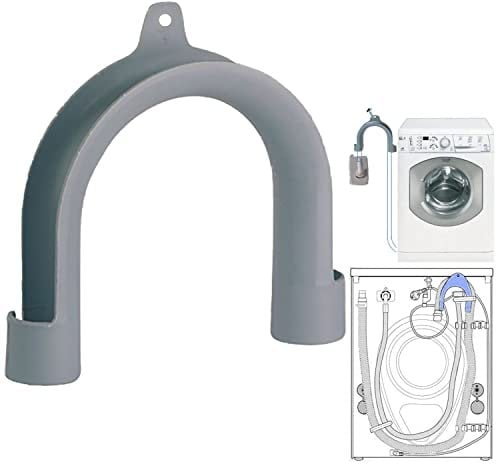 Parpyon® Lavatrice Tubo Carico Scarico Lavastoviglie Sifone scarico Lavasciuga doppio, Rubinetto Lavatrice Curvetta, Raccordo 2 Vie (Curvetta)