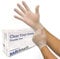 Just Health Disposables 1000 x Clear Vinyl Gloves, Medium, Clear - (Box of 1000 pcs) | Multipurpose, Powder Free, Latex Free Gloves