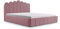 mb-moebel Polsterbett Bett mit Kopfstütze, Rahmenbettgestell, Bettkasten und Lattenrost Doppelbett Gepolsterter Kopfteil Samststoff Stauraumbett Bett 03-180x200 - Misty Rose (Trinity 23)