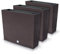 Set di 3 Vasi per Fiori Piante Rettangolari Rato Case T In Plastica 58x18x49,8cm Da Interno Esterno Marroni Volume 44 Litri Design Moderni