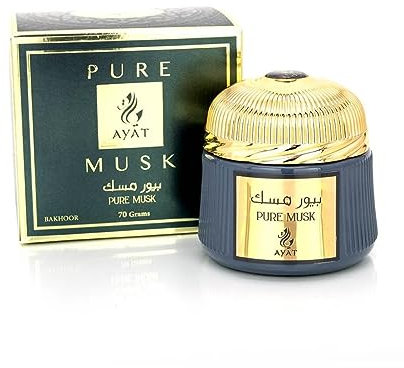 AYAT PERFUMES Orientalischer Weihrauch, 70 g, dubai Raumduft – Bakhoor Bakhoor, Zuhause oder Büro, hergestellt in Dubai (Pure Moschus)