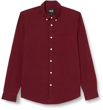 ONLY & SONS Onsgudmund Noos-Maglietta Slim 1 Pkt Camicia a Maniche Lunghe, Bordeaux, M Uomo