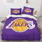 GOOSMI Los Angeles Lakers Bettwäsche Set Bettbezüge Mit Reißverschluss Mikrofaser 3D-Druck NBA Team Logo Bettbezug Und Kissenbezug 3 Teilig Bettwaren-Sets Für Erwachsene Kinder Double（200x200cm）