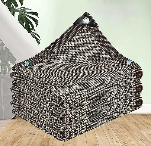 Toile Ombrage 3x3 Carré 4x4 5x5 Ombrage Terrasse Toile Pergola Toile Ombrage Rectangulaire 90% Anti-UV Auvent Voiture pour Jardin Balcon Garage Ferme Voitures Poulailler,brown-5x7m