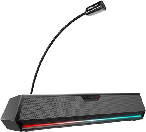 Edifier Hecate G1500 Bar Soundbar PC Gaming, Illuminata RGB, Microfono Staccabile, 7.1 Surround Sound 4 Drivers con Bassi Profondi, Bluetooth 5.3 USB A Audio Jack da 3,5mm