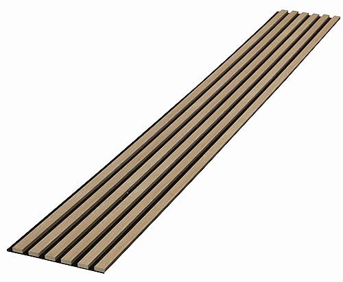Wandverkleidung | Lamellenverkleidung | Akustikpaneel | Wandpaneele auf filz | Akustikfilz | Lamellenwand | Lamellen dekor | Eiche Champagne | 275cm x 27cm |