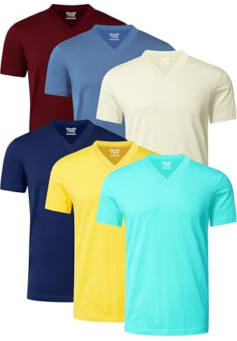 FULL TIME SPORTS V-Neck T-Shirt Pack of 6 FTS-UK-639-SUMMER-1-XXL