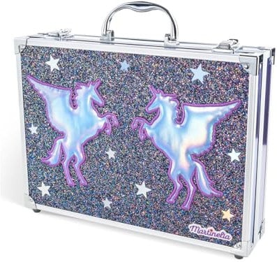 MARTINELIA Galaxy Dreams SUPER CASE - Schminkkoffer mit tollem Einhorn Motiven, inklusive großer Auswahl an Kinderschminke, Geschenk für Mädchen