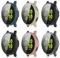 Lot de 6 coques rigides en polycarbonate avec protecteur d'écran en verre trempé compatible avec Garmin VivoActive 5/Active 5 - Film de protection tactile