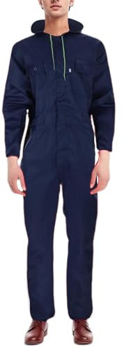 Duohropke Herren Langarm Arbeitsoverall Arbeitskleidung Baumwolle Schutzanzug Langarm Schutzoverall Halloween Kostüm Ganzanzug