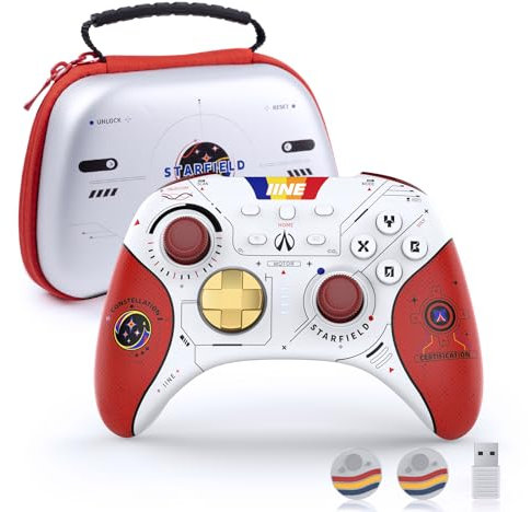 ZAROBO Wireless Controller für FF Controller, Bluetooth-Gamepad-Steuerknabe mit Dual Vibration-Touch Panel 3.5-mm-Audio -FF1130-653