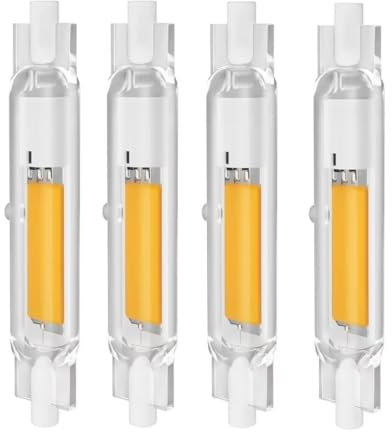R7S Led 78mm 15w Dimmbar, R7S Led Energiespar lampe 15W Ersatz für 100W 150W Halogen Leuchtmittel, Warmweiß 3000K, 1000LM, 360°Abstrahlwinkel, Kein Flackern, 4er Pack