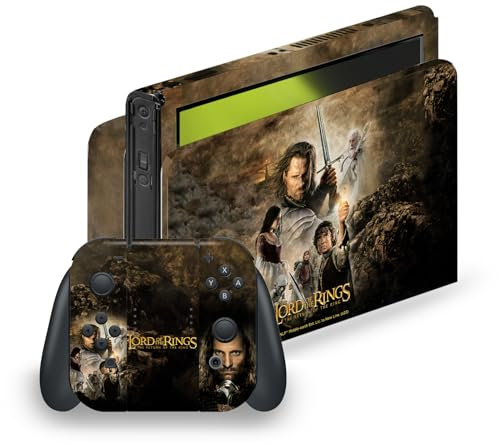 Head Case Designs Offizielle The Lord of The Rings The Return of The King Haupt Darsteller Posters Vinyl Haut Gaming Aufkleber Abziehbild Abdeckung kompatibel mit Nintendo Switch OLED Bundle