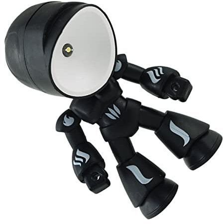 Garneck Roboter-Tischlampe LED-Nachtlicht kreatives Nachtlicht Batterie Nachtlampe dekorative er ästhetisches leuchtend kleine Tischlampe Nachttischlampe Student PVC
