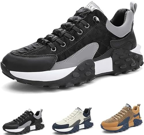 Orthopädischer Komfort-Sneaker for Herren 2024, orthopädische Slip-On-Schuhe for Herren 2024, Softsfeel Herren-Schuhe zur Linderung von Fußschmerzen, perfekte Wanderschuhe ( Color : Black , Size : 44
