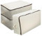 3PCS 100% Natural Cotton Canvas, 12OZ Thick Soft Breathable Storage Bag Closet Organizer for Beddings, Comforters, Pillows, Blankets, Clothes, 65 * 47 * 22cm, Beige