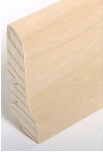 Sockelleiste Echtholzfurnier 20 x 60 x 2500 mm Echtholzfurnier Birke zum Kleben, Clipsen, Schrauben & Nageln Fußleiste furniert by PROVISTON 25 Meter | 10 Stück