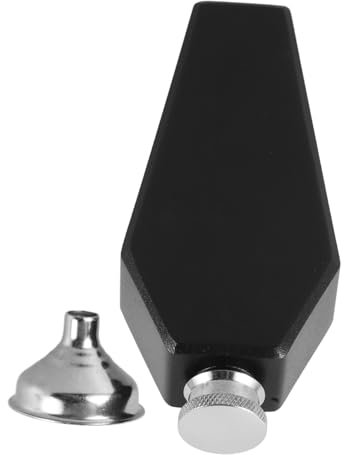 Hoement Sargflasche Weinflachmann Spirituosenflasche -Weinflasche Trichterkrug reiseflasche Trinkflasche Campingflasche Spender für Ölflaschen Weinbelüfter Rostfreier Stahl Black