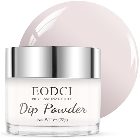 EODCI Milk White Dip Powder Color, Nail Dipping Powder French Pro Collection System Nail Art Starter Manicure Salon DIY at Home, Odor-Free&Long-Lasting, No Needed Nail Lamp Curing, 1 Oz