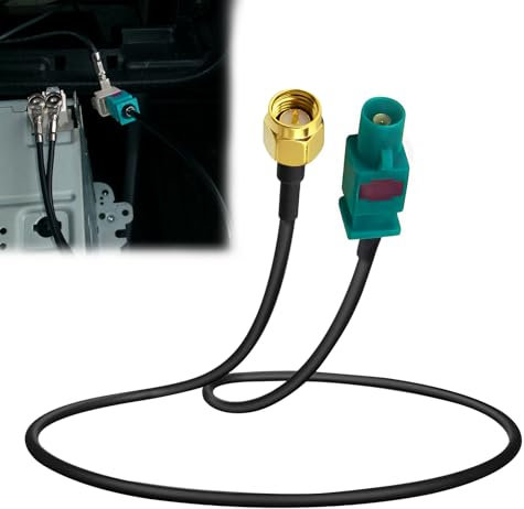 Câble Fakra Z Mâle vers SMA Mâle, 30cm Câble adaptateur antenne autoradio pour Autoradio Stéréo Android, pour Voiture DVR Module GPS Système GPS Récepteurs Multi-Voies Suivi Antenne Système Navigation