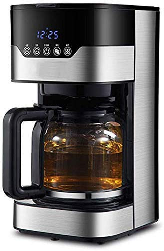 CDZYMY Cafetera de Filtro cafetera de 15 l cafetera de Goteo Inteligente programable 24 Horas con Pantalla LCD Jarra térmica de Vidrio Filtro Permanente