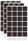 JIYIN 72 almohadillas de fieltro, 22 mm, autoadhesivas, color marrón, 3 mm de grosor, para sillas, muebles, protectores de suelo y protección de muebles (rectangular)