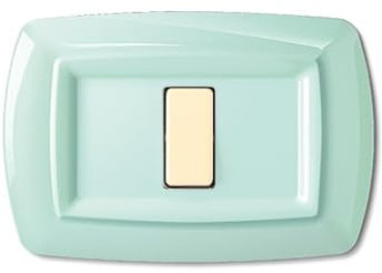 Placca serie Tondo', 1 modulo, plastica, verde pastello, compatibile con BTicino Magic - Elettrocanali ECL2591PG