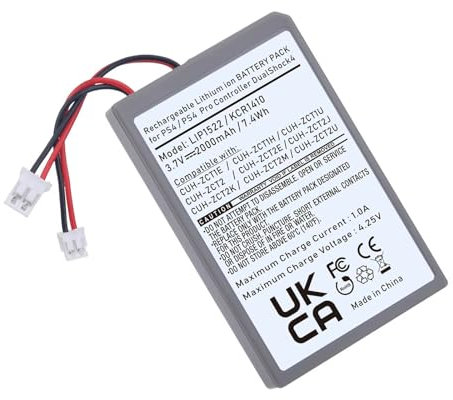 BATTERIA COMPATIBILE PER CONTROLLER PS4 / PS4 PRO / PS4 SLIM - DUALSHOCK V1 V2 JOYSTICK 2000mAh