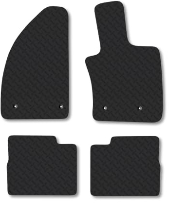 Fiat Tipo (2016-2023) [Automatic] 5mm Rubber Car Mats | Heavy Duty Rubber Tailored Fit Floor Mats Full Coverage Durable Waterproof Accessories Easy Clean Anti Slip Made in the UK