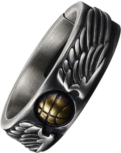 DEARMAMY Zarte Basketball-charm-ringe Für Männer Modisches Finger-unikat Sport- Für Partys