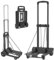 XMTECH Klappbare Sackkarre, Faltbare Transportwagen 50KG Tragkraft, Stufenlos Höhenverstellbarer Handgriff, Leichte Klappbar 4-Rad-Transportkarre für Gepäck, Einkaufen, Garten, Haus, Büro