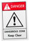 iplusmile Panneau d'avertissement sécurité prudence signe de zone dangereuse signe de danger papier synthétique pp