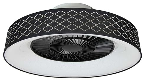 bion electrics Ventilatore da soffitto con Plafoniera led, 40w, Ø 60 cm, colore nero
