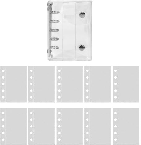 Set Mit Loseblattpapier Und Durchsichtiger PVC Hülle Für 5-Ring-Ordner