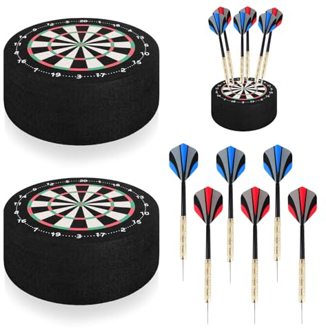 Dart Zubehör-2 Dartpfeile Halterung und 6 Steel Darts, Dart Halter für Pfeile, Geschenke für Männer Dartspieler, Aufbewahrung Dock, für Stahl- Oder Softspitzendarts