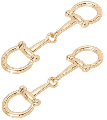 Floruvia 2 Stück Horsebit Seidenschal Schnallen, Einfache Metall Schalringe, Horsebit Verschluss für Damen