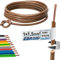 Core Cable Wiring Cable – Single Core Flexible 1.5 mm² – PVC Cable – H07V-K 1.5 mm² – Colour: Brown – Many Lengths Available in 5 Metre Increments, Length: 100 m