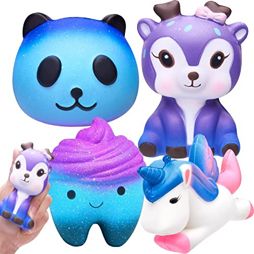 Yetech 4 Stück Squishy Spielzeug, Squisies Set Kawaii Party Geschenke langsame Rising Toys Kinderspielzeug für Kinder Erwachsene Mädchen Jungen