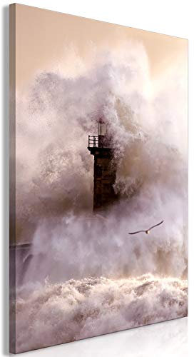 murando - Wandbilder Leuchtturm 20x30 cm Vlies Leinwandbild 1 tlg Kunstdruck modern Wandbilder Wanddekoration Design Wand Bild - Meer Wasser c-C-0210-b-a