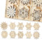 Schneeflocken Ornamente aus Holz - 30 Stück 10 Designs Christbaumschmuck Schneeflocke Anhänger zum Aufhängen/Basteln mit Jute Schnur